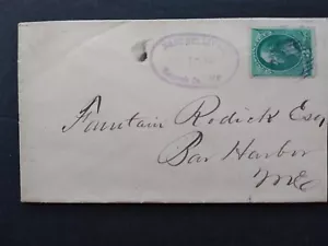 Maine: East Sullivan 1882 Cover, Violet Sawtooth Hancock County Cancel, DPO - Picture 1 of 2