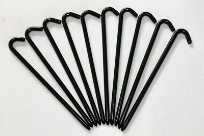 STARKE Erdhaken Erdnägel Erdspieß Heringe VERZINKT+LACKIERT Ø 8mm 23cm lang - Bild 1 von 3