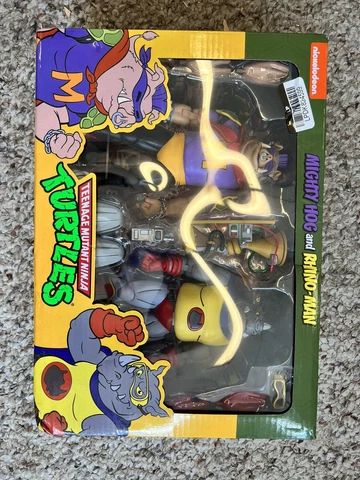 NECA TMNT Teenage Mutant Ninja Turtles - MIGHTY HOG and RHINO-MAN, 2-pack, NEW Cover