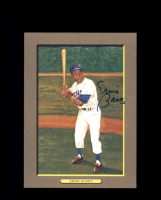 Ernie Banks JSA Coa 签名 Perez Steele Great Moments明信片 亲笔签名 — 第 1/2 张图片