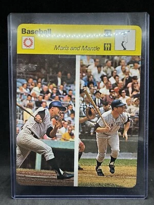 1977 Sportscaster Baseball Mickey Mantle / Roger Maris NY Yankees MT — 第 1/2 张图片