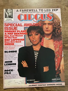 Circus Magazine Feb. 28, 1981 Issue ~ Robert Plant & Pat Benatar QUEEN POSTER - Imagen 1 de 4
