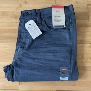 NWT Levi's 511 Slim Stretch Denim Jean 30x30 Gray Zipper Fly 5 pocket Waterless - Picture 1 of 24