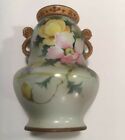 Nippon Handpainted Vase Floral Designs 