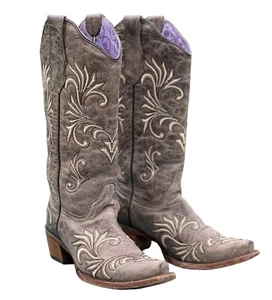 BOTAS VAQUERAS Circle G Corral talla 7 1/2 M para mujer L5167 marrón envejecido - Imagen 1 de 9