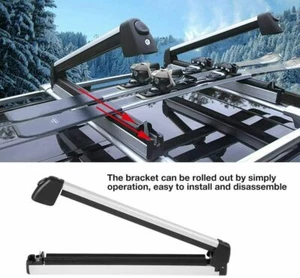 2Pcs Lockable Ski Rack Snowboard Carrier Roof Rack Fits for BMW X5 E70 2007-2013 - Bild 1 von 9