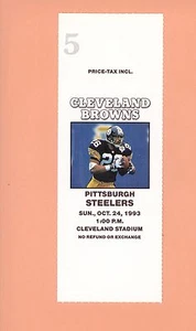 Pittsburgh Steelers at Cleveland Browns 1993 Ticket Stub Topps Rod Woodson Foto - Bild 1 von 2