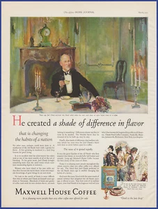 Vintage 1927 MAXWELL HOUSE Coffee Kitchen Art Décor Ephemera 1920's Print Ad - Picture 1 of 1