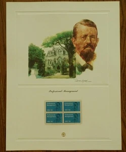 MINT US STAMPS PANEL 1981 PROFESSIONAL MANAGEMENT SCOTT # 1920 BLOCK MNH - Picture 1 of 5