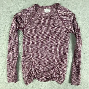Camisa Athleta Fastest Track Mediana Púrpura Manga Larga Rendimiento Correr Acanalada - Imagen 1 de 7