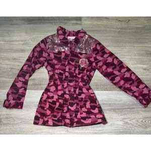 Little lass girls size 6 pink camo jacket - Picture 1 of 4
