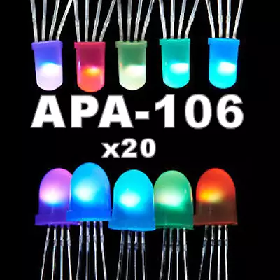 APA-106/PL9823 (20pcs) Addressable RGB LED 5mm/8mm - like Neopixel