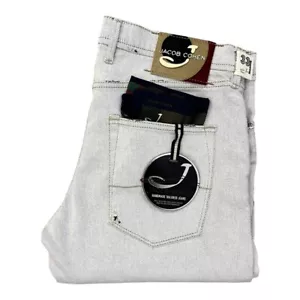 Pantalón vaquero de hombre JACOB COHEN J656 MOD COMF 5 bolsillos blanco azul paño ¡NUEVO ETIQUETA! - Imagen 1 de 14