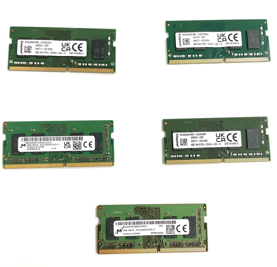 Lote de 5 Memorias Samsung 4GB PC4-3200AA DDR4 SODIMM Foto 1 de 1