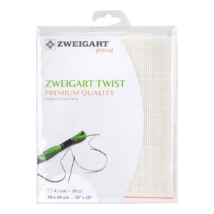 Zweigart Twist Canvas White 10 Count 49x49cm Precut - Foto 1 di 2