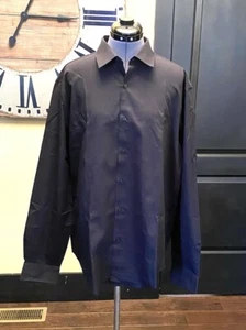 Calvin Klein Herren Hemd Schwarz Button Down Neu ohne Etikett 17 1/2 34/35 XL 417 - Bild 1 von 5