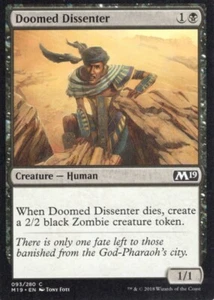 4X DOOMED DISSENTER 093/280 CORE SET 2019 M19 MTG MAGIC NM X4 - Picture 1 of 1