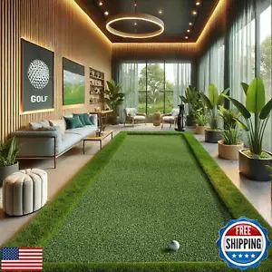 Ottomanson Artificial Turf Golf Hitting Mat 3' x 18' Indoor/Outdoor Waterproo - Picture 1 of 5