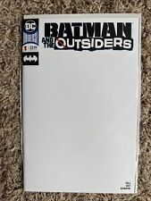 Batman And The Outsiders #1 Blank Sketch Cover Variant (2019) NEW