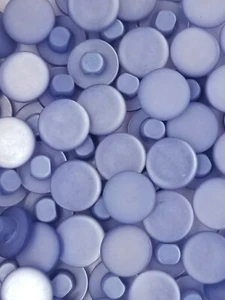 SIZE 18L - 7/16", DULL SHANK BUTTON, BLUE, 1 DOZEN, MATTE FINISH - Picture 1 of 1