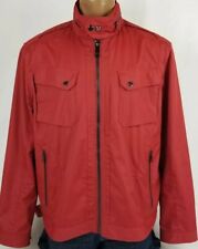 Men's Marc New York Andrew Marc Red Full Zip Up Polyester Jacket Size Large