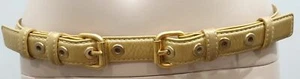 Fibbia sottile cintura ELIE SAAB morbida pelle oro opaco doppio tono oro taglia: 40P - Foto 1 di 7