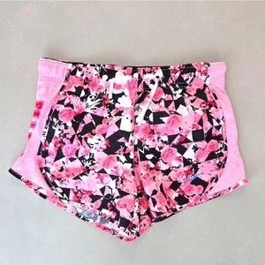 Nike Running Shorts Youth Girls Size M Dri FIT Tempo 3 Inch Pink Floral Print - Picture 1 of 4
