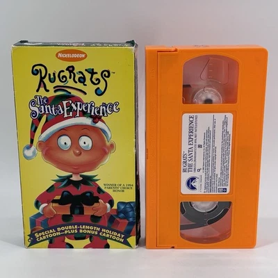 Rugrats - The Santa Experience (VHS, 1996) Nickelodeon Holiday Christmas Orange - Image 1 of 4