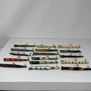 Señuelos de pesca de madera vintage (señuelos de lápiz) - Imagen 1 de 11