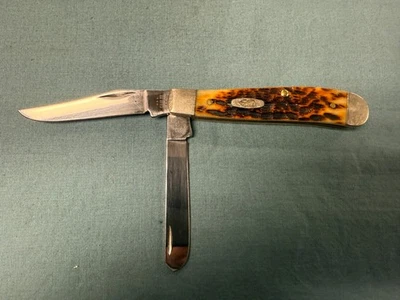 Карманный нож Case XX USA с рифленой костью мини траппер 6207 SS моллюск - Изображение 1 из 4