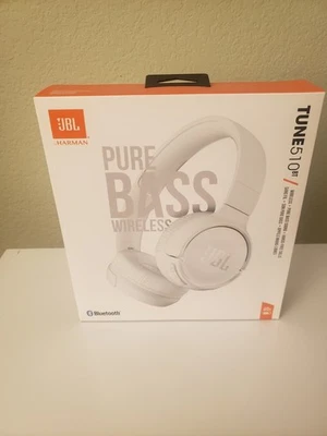 JBL Tune 510BT Wireless Bluetooth On Ear Stereo Headphones Mic Bass White - Image 1 of 4