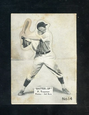 1934 Batter Up Baseball #14 Pie Traynor Pittsburgh Pirates HOF - Image 1 of 2
