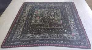 CODELLO Large Twill Silk Scarf - Klimt Tree of Life - Black/Multi - 85 x 85 cm - Picture 1 of 8
