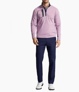 Neu mit Etikett RLX Polo Ralph Lauren Golf Viertel-Reißverschluss hellmauve lavendel Herren Small $ 148 - Bild 1 von 14
