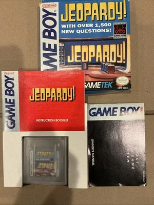 Jeopardy Nintendo Gameboy Complete In Box CIB Alex Trebek Clean Tested - Image 1 of 4