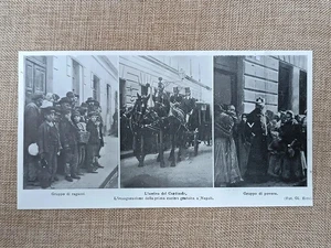 Die Einweihung der ersten kostenlosen Küche in Neapel im Jahr 1906. Kampanien - Bild 1 von 1