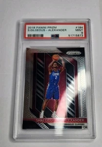2018-19 PANINI PRIZM SHAI GILGEOUS-ALEXANDER ROOKIE BASE RC #184 PSA 9 MINT - Picture 1 of 2
