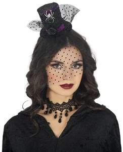 Haarreif Mini-Zylinder schwarz Kopfbedeckung Halloween Karneval Fastnacht - Bild 1 von 3