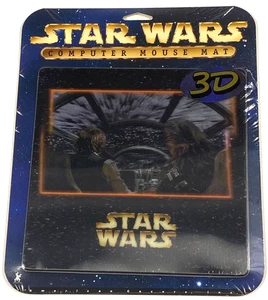 Vintage Mouse Pad: NIP 3D Motion Jump to Lightspeed 40202 Han Solo & Chewbacca - Picture 1 of 8