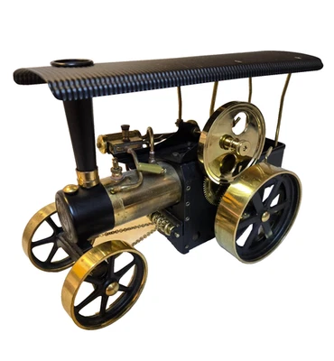 Wilesco D406 motor de tracción tractor de vapor negro y latón Foto 1 de 3