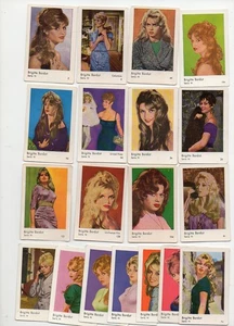 Lote de tarjetas vintage Dutch Gum Serie N 1962 (19) Brigitte Bardot todas diferentes - Imagen 1 de 2