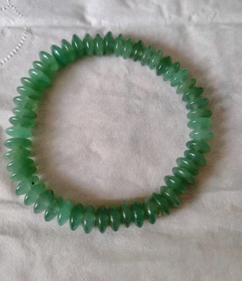 Pulsera AVENTURINA VERDE ajuste elástico hecha a mano + bolsa de regalo Foto 1 de 2