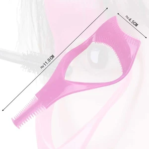 Pettine ciglia 3 in 1 mascara trucco arricciacapelli cosmetici PETTINE CIGLIA + rosa - Foto 1 di 1