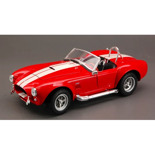 SHELBY COBRA 427 SC 1965 RED/WHITE 1:24 Welly Auto Stradali Modellino Nuovo - Immagine 1 di 1