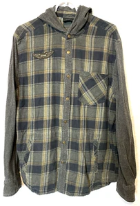 Camicia Harley Davidson con cappuccio e bottoni taglia L - Foto 1 di 11
