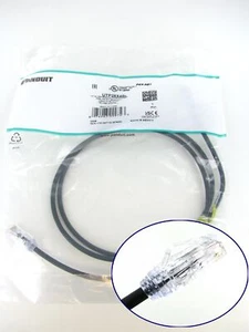 Panduit UTP28X4BL Cat6a 28 AWG Netzwerk Patchkabel, 4 Fuß schwarz ~ STSI - Bild 1 von 3