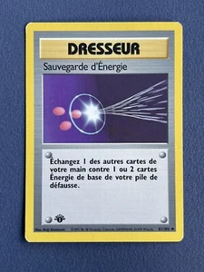 Sauvegarde d'Energie 1st Edition French Base Set Pokemon Card 81/102 LP - Picture 1 of 2