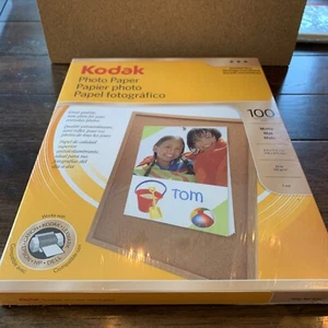 Kodak Photo Paper, 7 mil, 8.5 x 11, MATTE White, 100/Pack 8318164 Instant Dry - Picture 1 of 7