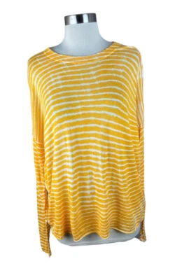 Suéter NSF Amarillo Blanco Tejido Suave Modal Cachemira Talla Grande Acogedor Foto 1 de 4