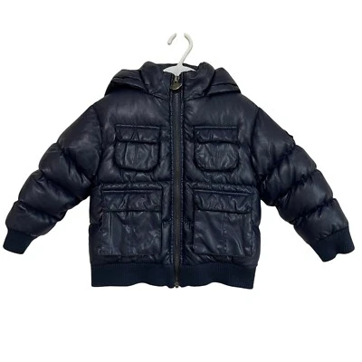 Appaman Kids Down Puffer Hooded Jacket Navy Size 2T - Image 1 of 4